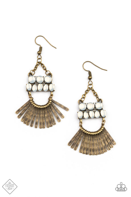 A FLARE For Fierceness - Brass Earrings