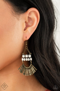 A FLARE For Fierceness - Brass Earrings