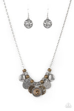 Cargar imagen en el visor de la galería, To Coin A Phrase - Brown Necklace