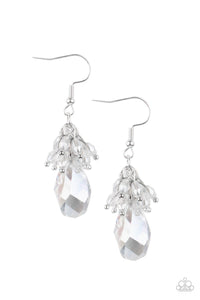 Well Versed in Sparkle - White Earrings