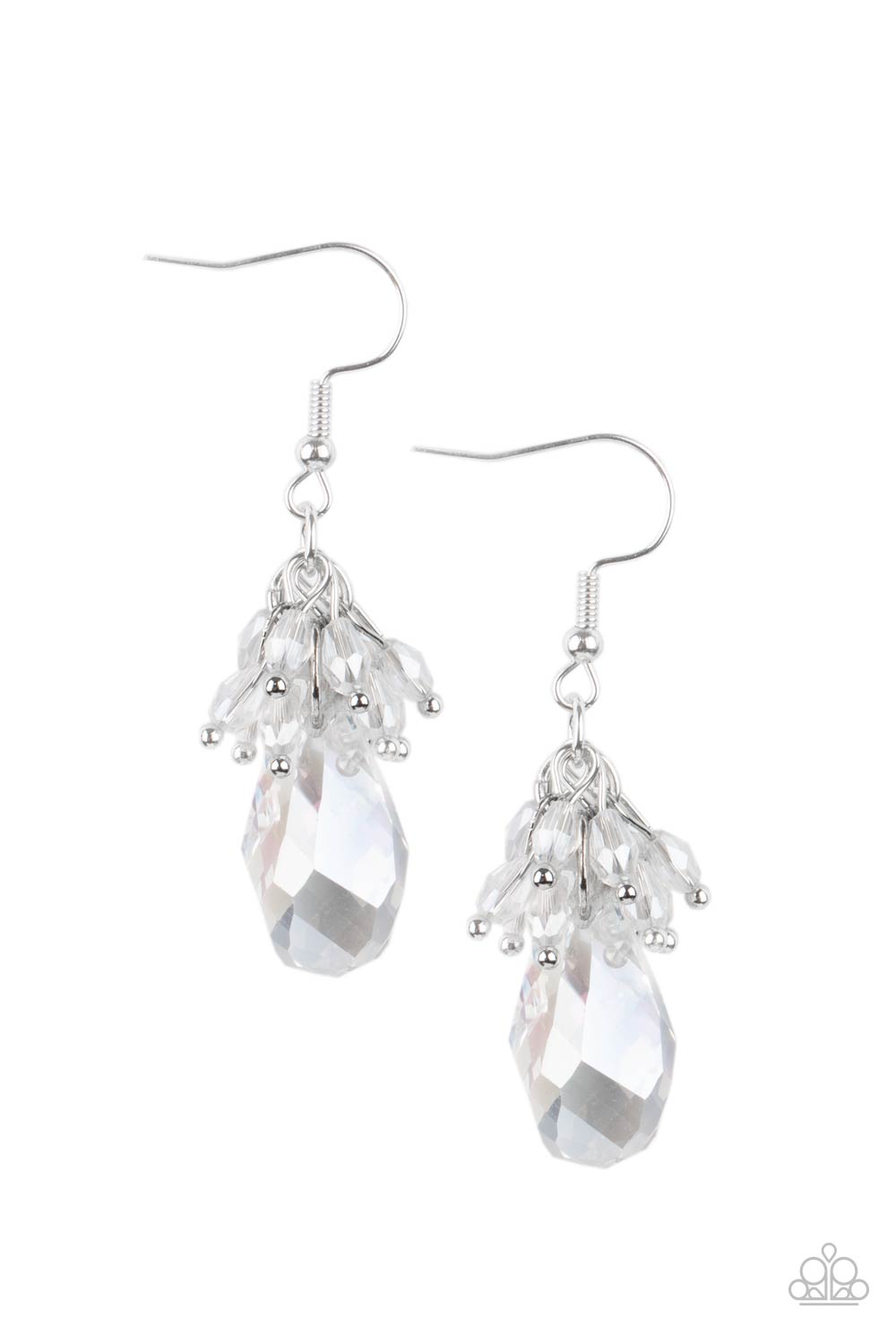 Well Versed in Sparkle - White Earrings