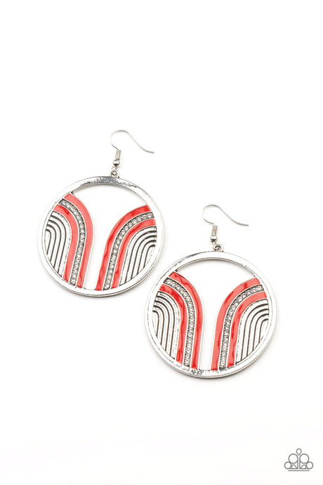 Delightfully Deco - Red Earrings