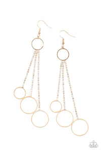 Demurely Dazzling - Gold Earrings