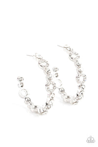 Swoon-Worthy Sparkle - White Earrings