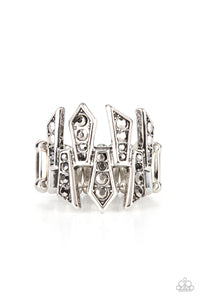 Juxtaposed Jewels - Silver Ring