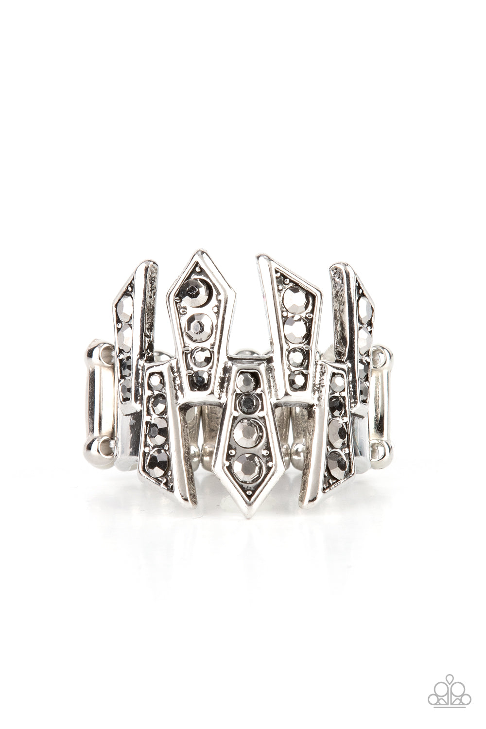 Juxtaposed Jewels - Silver Ring