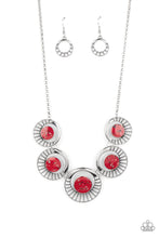 Cargar imagen en el visor de la galería, Elliptical Effervescence - Red Necklace