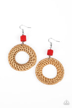 Load image into Gallery viewer, Wildly Wicker - Red Earrings