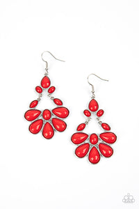 Colorfully Canopy - Red Earrings