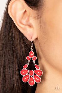 Colorfully Canopy - Red Earrings