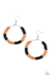 Skillfully Stacked - Black Earrings