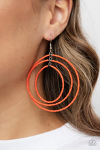 Load image into Gallery viewer, Colorfully Circulating - Orange Earrings