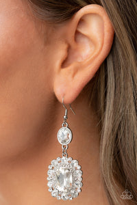 Capriciously Cosmopolitan - White Earrings