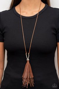 A Clean Sweep - Brown Necklace