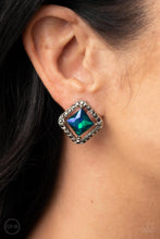 Load image into Gallery viewer, Cosmic Catwalk - Green Earrings