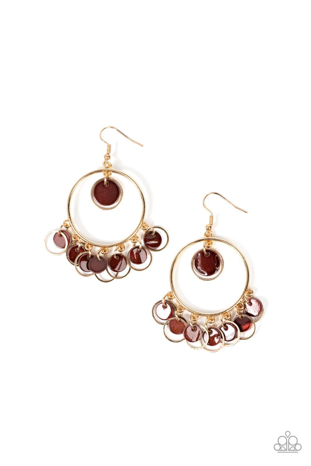 Cabana Charm - Brown Earrings