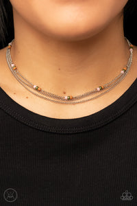 Bountifully Beaded - Multi-Colored Choker Necklace