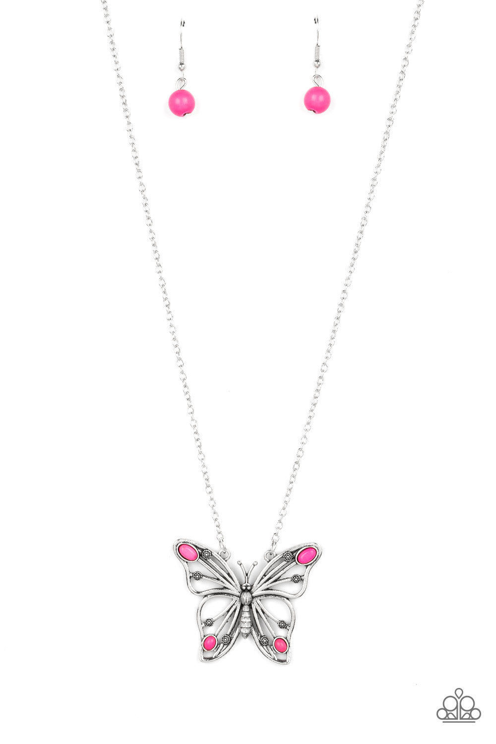 Badlands Butterfly - Pink Necklace