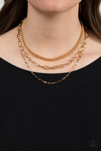 Cargar imagen en el visor de la galería, Galvanized Grit - Gold Necklace