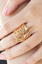 Cargar imagen en el visor de la galería, Banded Butterflies - Gold Ring