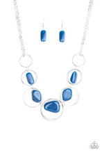 Load image into Gallery viewer, Travel Log - Blue Necklace &amp; Earrings (more colors)