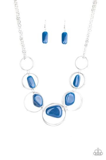Travel Log - Blue Necklace & Earrings (more colors)